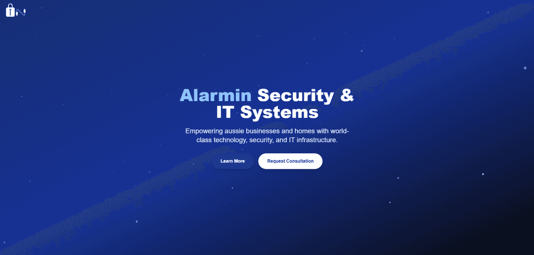 Alarmin Business Website Image